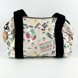 Harajuku Lovers Purse Bag Satchel Gwen Stefani Spotted Lining Ice Cream Zipper